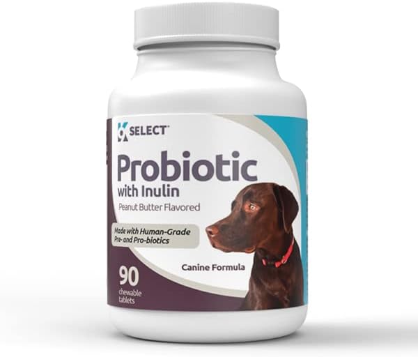 K9 Select Pet Probiotics for Dogs with Inulin – Dog probiotics for Digestive Health & Gut Support with Digestive Enzymes for Dogs
