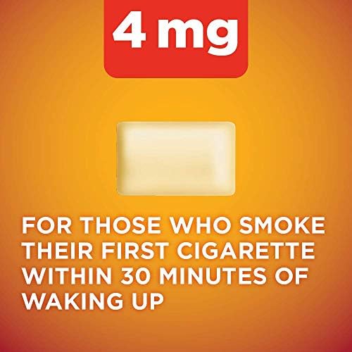 Amazon Basic Care Nicotine Polacrilex Coated Gum 4 mg (nicotine), Cinnamon Flavor, Stop Smoking Aid, Quit Smoking, Reduces Nicotine Cravings, 160 Count