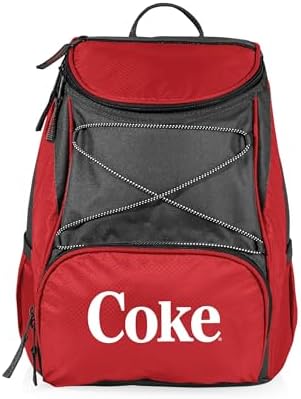 Picnic TIME Coca-Cola Emoji PTX Backpack Cooler, Soft Cooler Backpack, Insulated Lunch Bag, (Red with Gray Accents)