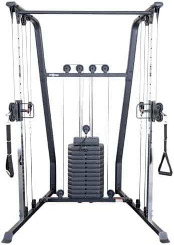 Body-Solid Best Fitness Functional Trainer Cable Machine, Full Body Workout Weight Stacks, Chest and Shoulder Exercise Home Gym LAT Pulldown Machines with 190lb Weights Stack