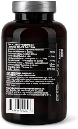 NEW NORDIC Hair Volume Daily Biotin Support Gummies 60-Day Supply - 1 Pk