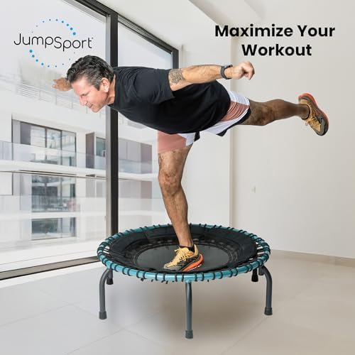 JumpSport Workout Rebounder for Adults, Mini Fitness Trampoline