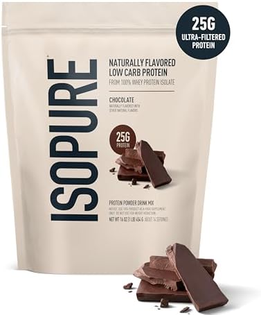 Isopure Low Carb 100% Pure Whey Isolate Protein Powder, Lactose Free, Gluten Free, with Vitamins, Vanilla, 25g Protein Per Serving, 3 Lbs, 43 Servings (Packaging May Vary) | 25g Protein Per Serving, 100% Whey Protein Isolate, Lactose Free, Gluten Free, w…