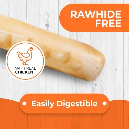 Canine Naturals Rawhide Free Chicken Recipe Dog Chew, Medium Rolls, 2 Count