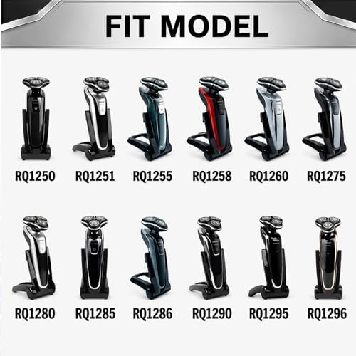 RQ12 Replacement Shaver Head Compatible with Philipss Norelcos RQ11 RQ10 Sensotouch 3D 1260X RQ1250 RQ1295 RQ1180 Arcitec Razor Shaving Unit Triple 3D