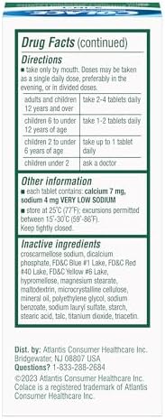 Colace 2-in-1 Stool Softener Plus Stimulant Laxative Tablets, 60 Count