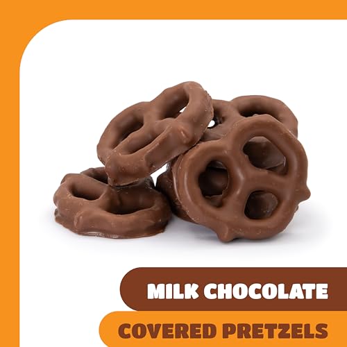 Milk Chocolate Pretzels, Sweet & Salty Snack - 5 Lb Pack | Chocolate-Covered Pretzels for Office Bowls, Snacking, and Gifting