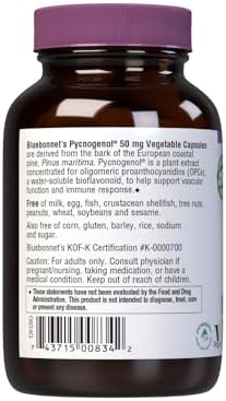 BLUEBONNET NUTRITION PYCNOGENOL 50 mg | Third-party tested for purity and potency; manufactured in the USA