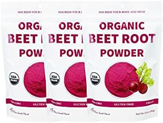 Chérie Sweet Heart Organic Beet Root Powder – Raw, Non-GMO, 1 LB – Natural Energy Boost, Supports Circulation, Detox, & Heart Health – Vegan, Gluten-Free