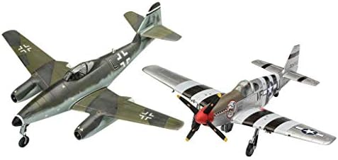 Revell RV03711 03711 Combat Set Me262 & P-51B Mustang Plastic Model kit 1:72 Scale, Unpainted