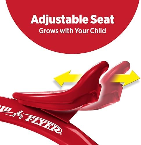 Radio Flyer Red Rider Trike, for Ages 2.5-5, Toddler Tricycle | Quiet Ride Wheels, Comfort Grip Handlebars, Easy Carry Seat Handle, Covered Storage Bin, (Amazon Exclusive)
