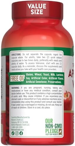 Nature's Truth Apple Cider Vinegar Capsules | 1200mg | 200 Pills