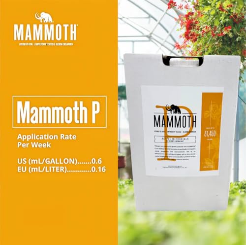Mammoth Organic Bloom Booster | Mammoth P Organic Fertilizer Microbial Inoculant | 16% Proven Increase in Yield (250 ml)