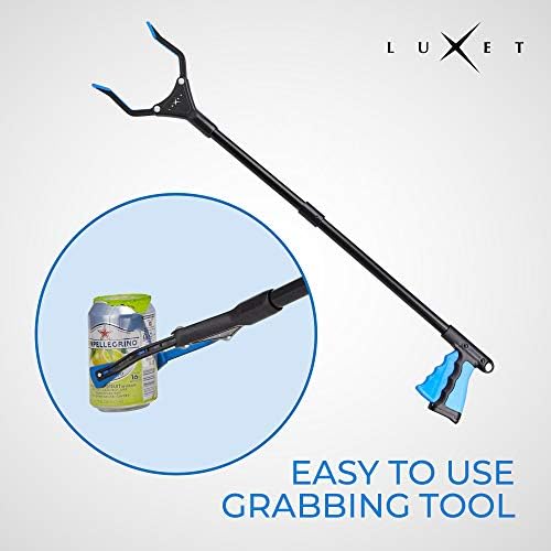 Grabber Reacher Tool, [Updated Version] Long 32” Steel Foldable Pick Up Stick with Strong Grip Magnetic Tip for Store Shelves