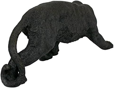 Design Toscano Shadowed Predator Black Panther Garden Statue, Medium 26 Inch, Polyresin, Black