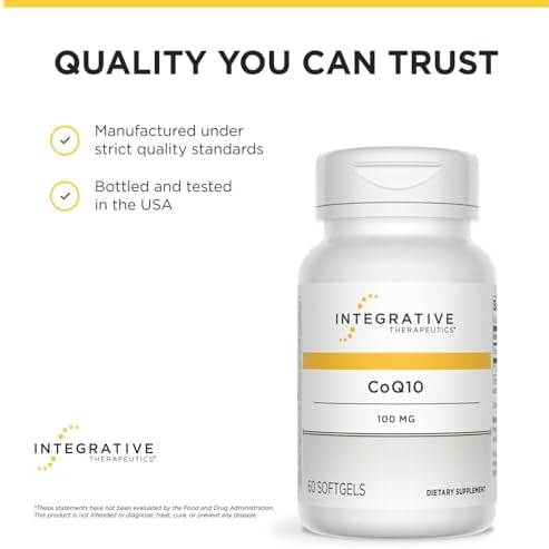Integrative Therapeutics CoQ10 (100mg) - Cellular Energy, Heart & Brain Health Support Supplement for Adults* - 60 Softgels (60 Servings)