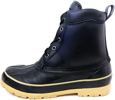 G-731SC Men's Duck Boots Leather Black Thermolite Insulated Waterproof Hiking Snow Warm Winter Shoes