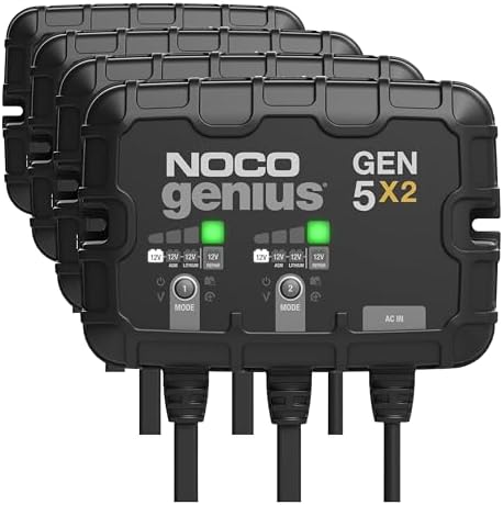 NOCO GEN5X2 12V 10A 2-Bank OnBoard Marine Battery Charger & Maintainer