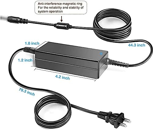 AC/DC Adapter Compatible with Arcade1Up 7478 7372 Dig Dug II Counter-Cade CounterCade Home Arcade 1UP Pac-ManPac PalPac-Man Cabinet DugDig 2