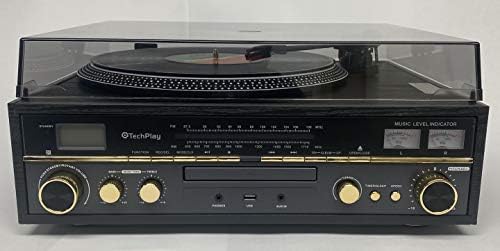 TechPlay Commander, Turntable w/Pitch Control, CD Player, Amplifier W/VU Meter, Bluetooth and USB Recording