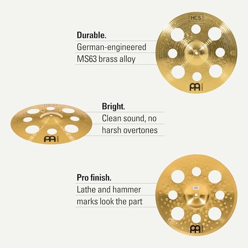 Meinl Cymbals HCS Box Set Cymbals for Drums — MADE IN GERMANY | Hihats, Ride, Crashes, Trash Crash, China, Splash, Bell — Durable Brass Alloy