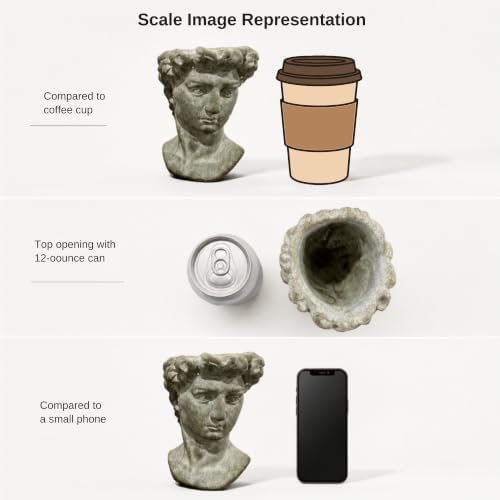 The Bridge Collection Antique Style Old World Greek Statue Head Planter