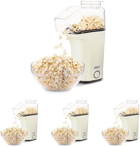 Dash Fresh Pop Popcorn Maker, 16-Cup Hot Air Popper, Aqua | Electric Popcorn Machine, Oil-Free Air Popped Popcorn, Built-In Measuring Cup & Butter Melting Tray, Movie Night Snacks