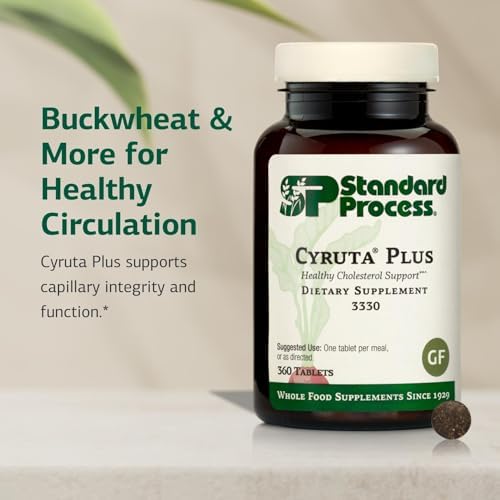 Standard Process Cyruta Plus - Capillary & Circulation Support - Aids Healthy Peripheral Circulation - Gluten-Free, Non-Dairy & Non-Soy - 360 Tablets