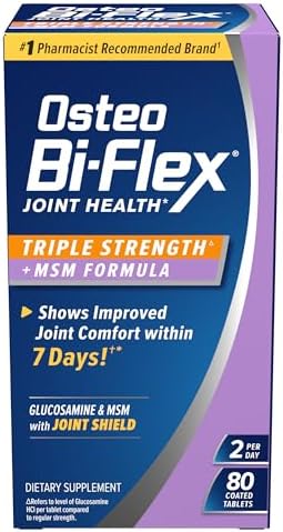 Osteo Bi-Flex Triple Strength Glucosamine Supplement with MSM, 80 Count