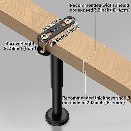 Wlrrcwdttc 4 Pcs Adjustable Height Bed Support Legs 7.08-12.6 inch, Bed Frame Center Support Legs for Bed Frame/Bed Center Slat/Furniture
