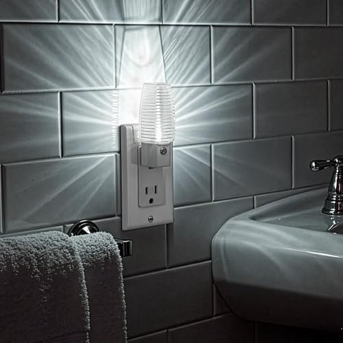 Maxxima LED Plug-in Night Light, Dusk to Dawn Sensor 5000K 5 Lumens, 6 Pack | Auto On/Off, Daylight, Bedroom Bathroom Hallway Senior Living Use