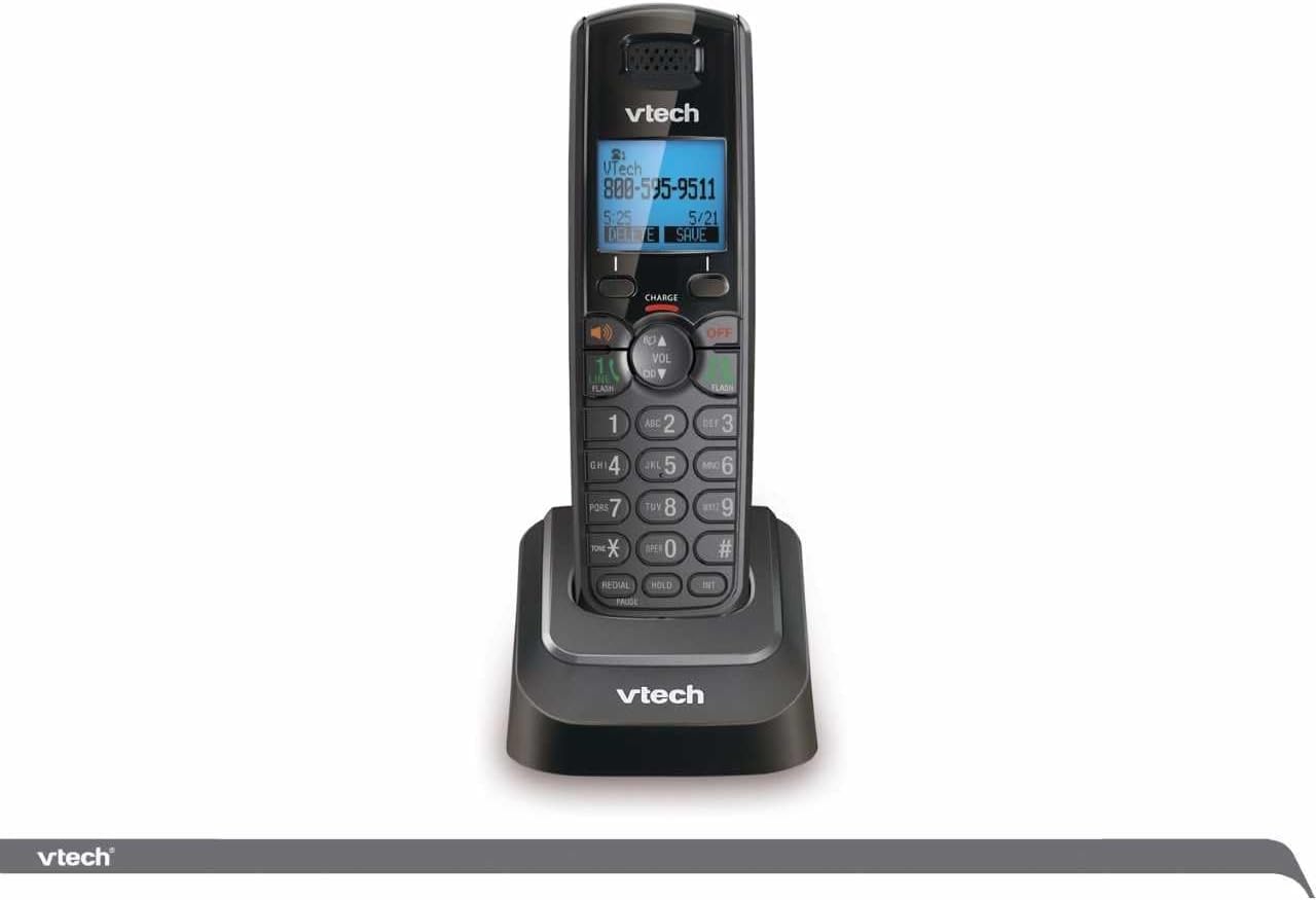 VTech DS6151-11 DECT 6.0 2-Line Expandable Cordless Phone + (3) DS6101-11 Accessory Handset, Black