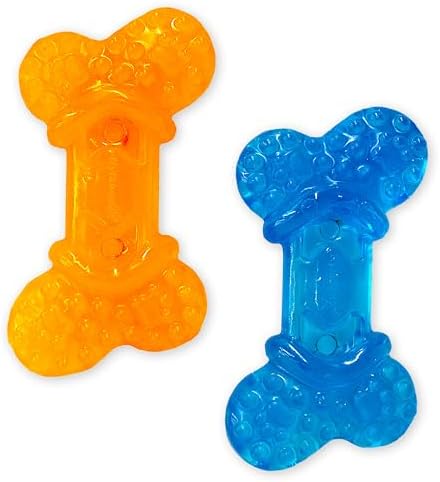 Nylabone Flexi Chew Tiny Gumabone Dog Chew Toys, XX-Small, 2 Count | Peanut butter & bacon flavor, x-small breeds, flexible material, fill with treats