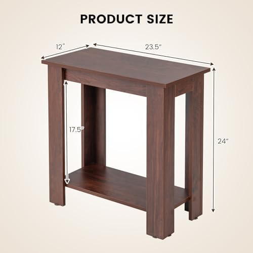 Casart End Table Coffee Sofa Wooden End Shelf Living Room Bedroom Chair Side Table Furniture Espresso