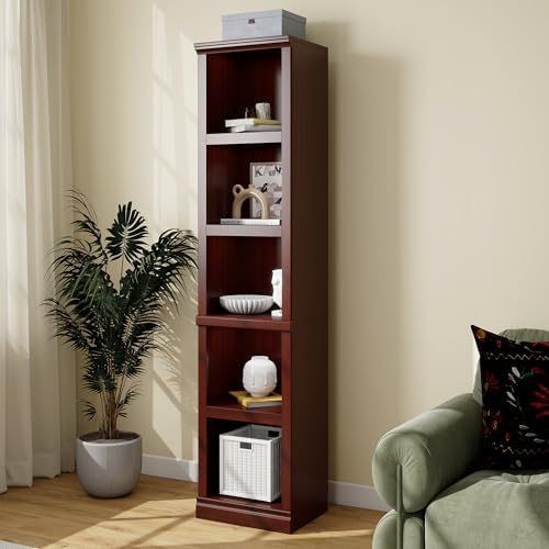 Bevfint 72" Tall Bookcase, White Large Floor Standing Bookshelf for Hallway | 5 Tier Shelves Open Storage Organizer with Anti Tipping Device, Book Case for Living Room Kitchen Home Office Bedroom
