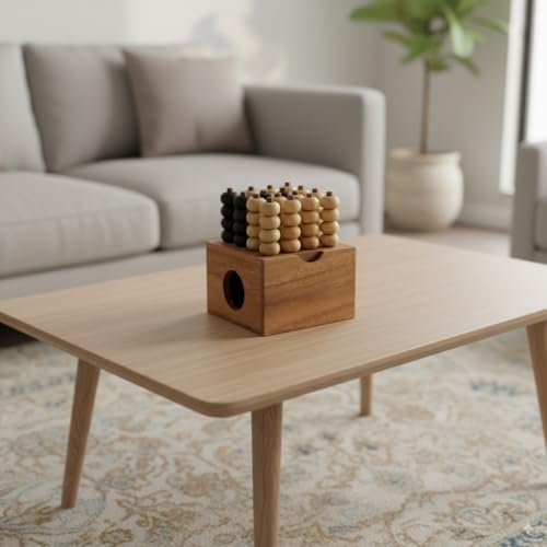 3D Four in a Row Wooden Strategy Game