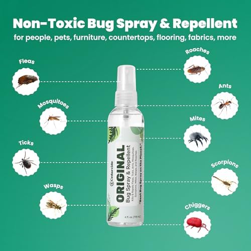 Cedarcide Original Bug Spray | Repel & Kill Fleas, Ticks, Mosquitoes, Mites, Ants & Chiggers | for use on People