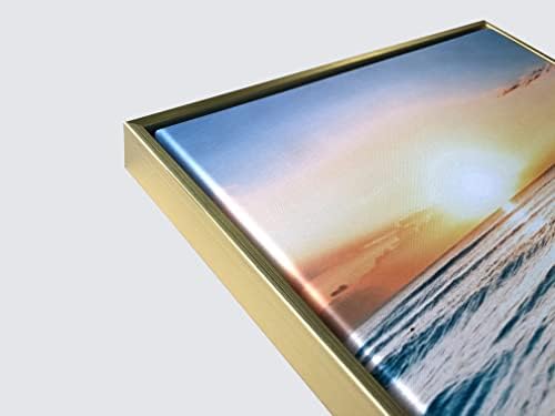 Wieco Art 3 Panel Blue Beach Canvas Wall Art for Home Decor Sunset White Wave Beach Pictures on Canvas Sea View Canvas Prints Artwork for Wall Decor
