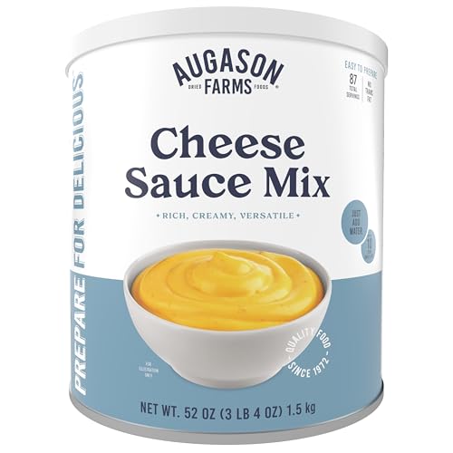 Augason Farms Cheese Sauce Mix Can | Emergency Food Supply, 87 Servings, 10 Year Shelf Life, Shelf Stable Cheddar Cheese Powder Canned Food