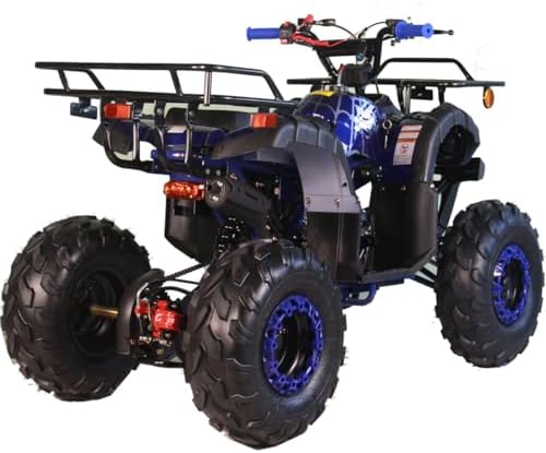 X-PRO 125cc ATV 4 Wheels Quad 125 ATV Quads with LED Lights, Big 19"/18" Tires!（Army Black）