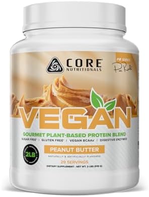 Core Nutritionals Vegan Plant Protein, Chocolate Brownie, 2 lb