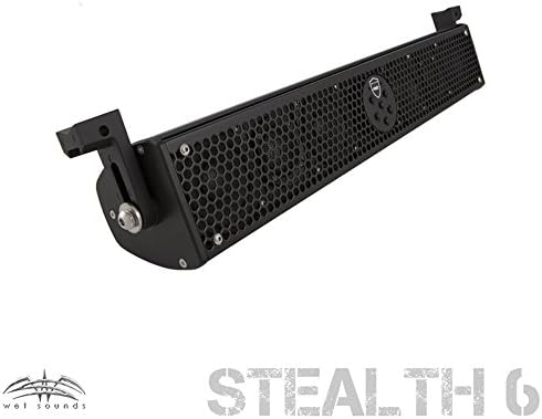 Wet Sounds Stealth 6 Ultra HD Sound Bar AS-8 Subwoofer Bundle | Black Stealth 6 Ultra HD sound bar with remote plus AS-8 8 in 350 watt powered
