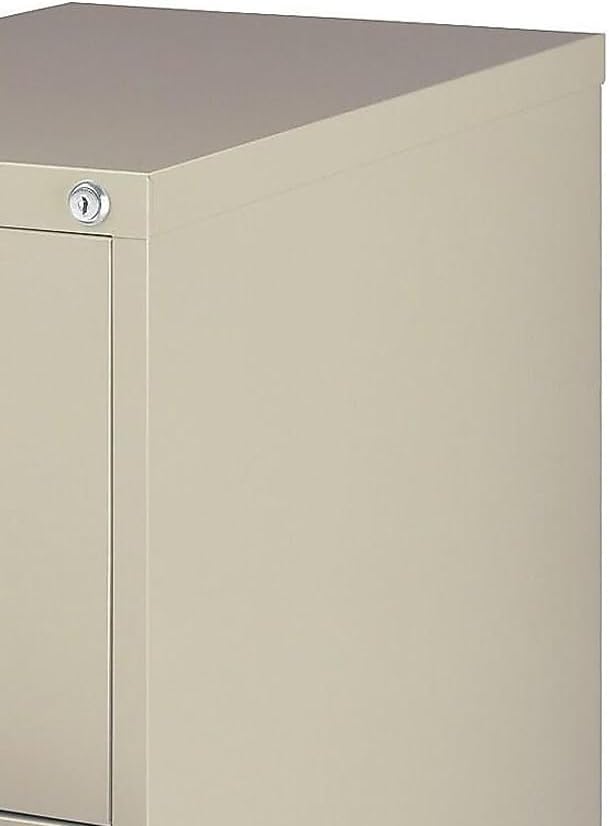 Staples 2-Drawer Vertical File Cabinet, Letter Size Documents, Lockable, 22" D x 15" W x 28.38" H, Black