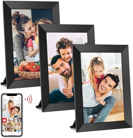 BIGASUO Digital Picture Frame, 10.1" Frameo Digital Frame WiFi with 32GB Memory, 1280x800 IPS Touch Screen