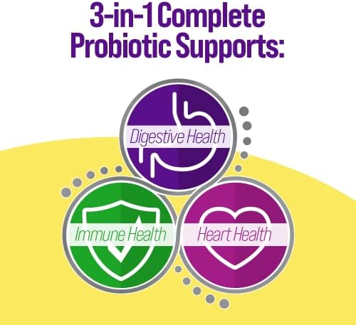 Culturelle 3-in-1 Complete Probiotic + Omega 3's Once Daily, 30 Count | 10B Live Cultures of Lactobacillus rhamnosus GG, Omega -3 Fish Oil, Immune & Heart Health Support*, Once Daily, Non-GMO