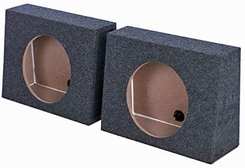 QPower QTW12 Single 12" Sealed Car Audio Subwoofer Sub Box Enclosures, Pair