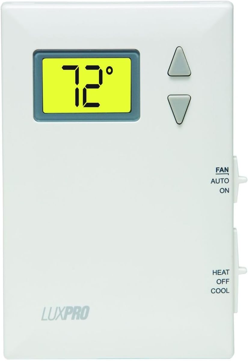 Lux Pro PSD010B Mechanical Non-Programmable Thermostat; 1 Heat Only; Without Fan; Batteries Included | Without Fan, Batteries Included