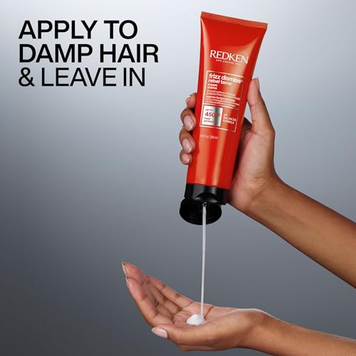 Redken Frizz Dismiss Rebel Tame Heat Protective Leave-In Cream For Frizzy Hair - Protects Hair Against Frizz