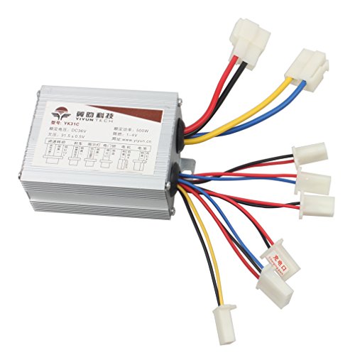 36v 500w Motor Speed Controller for Brushed Motor | for E-Bikes E-Tricycles E-Moto E-Scooter, Rugged Aluminum Housing Withintegrated Cooling Fins