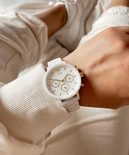 MVMT Nova - Dual Timezone Women’s Wristwatch - Minimalist Dress - 3 ATM/30 Meters Water-Resistant Timepiece - Interchangeable Bands - 38mm
